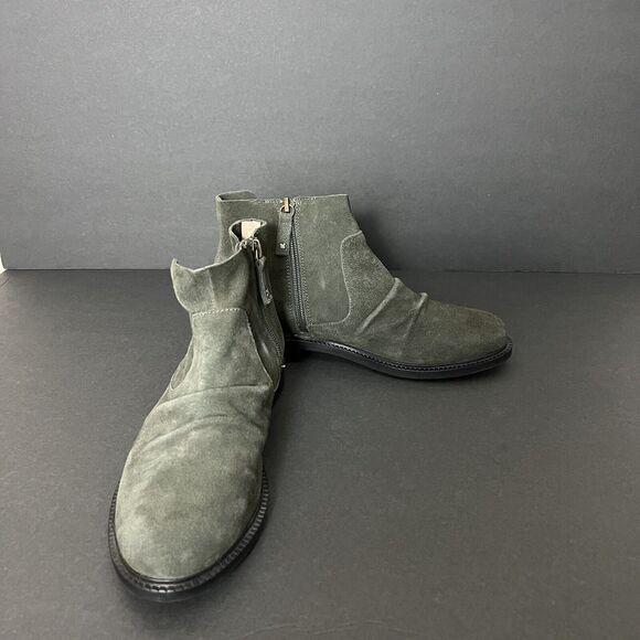 Kelsi Dagger Womens Booties 7 Green Brooklyn Latch Ankle Side Zip Boots $185 - Picture 6 of 14